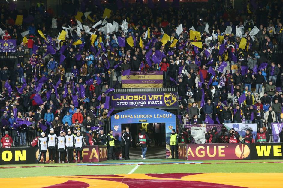navijači Maribor Sevilla Evropska liga 1/16 finala Ljudski vrt