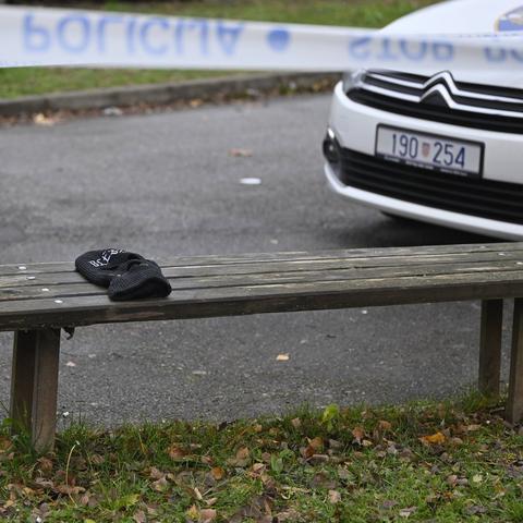 klop za policijskim trakom in policijski avto hrvaška policija