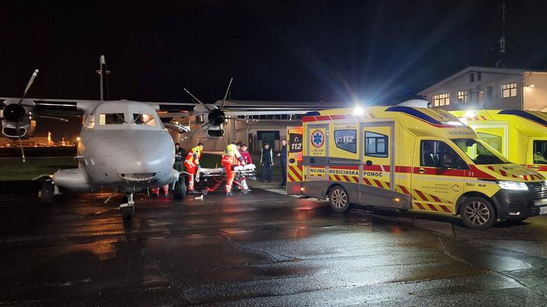 Poškodovani iz Makedonije na poti v Slovenijo