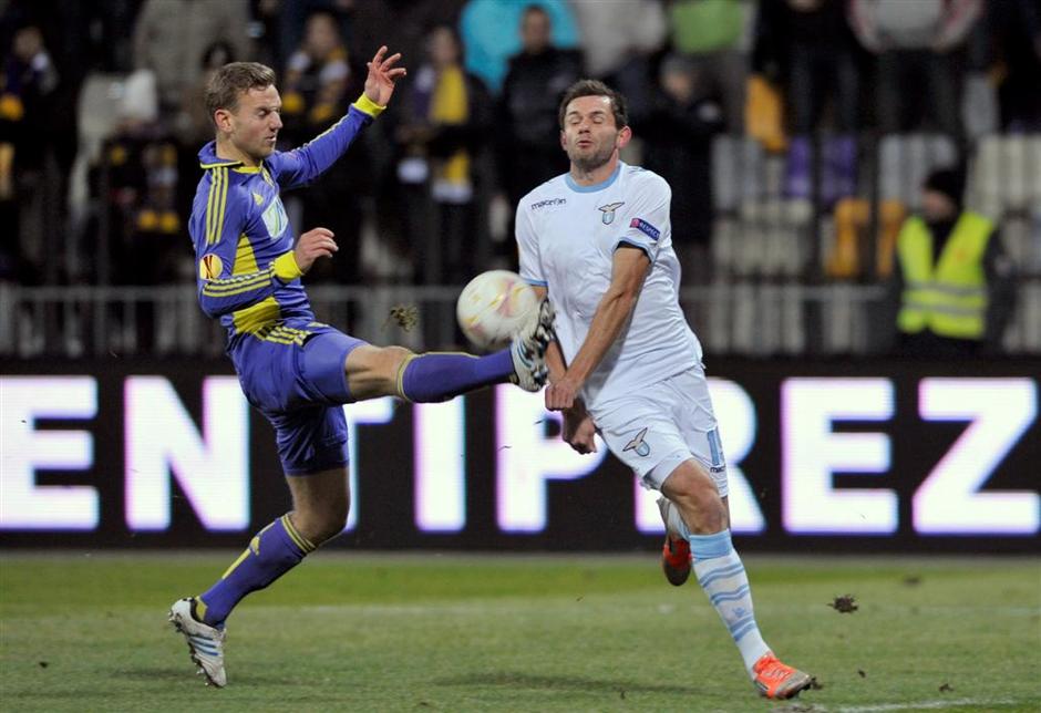 Lulić Mertelj Maribor Lazio Evropska liga Ljudski vrt | Avtor: Reuters