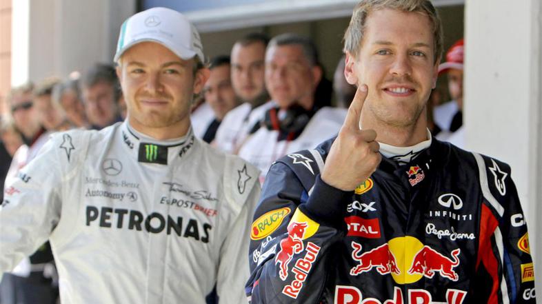 Sebastian Vettel in njegov "znamenit", marsikomu nesramen prst.