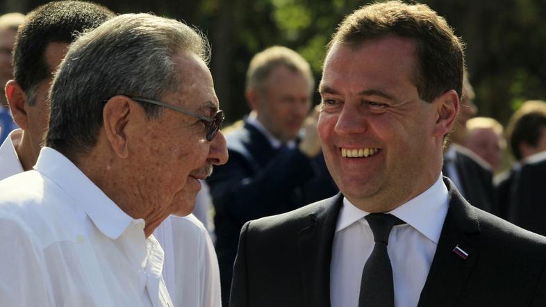 Raul Castro in Dimitrij Medvedjev