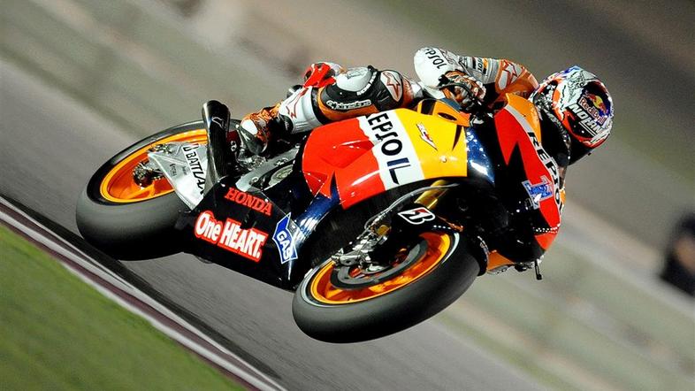 Stoner Repsol Honda trening Katar Doha motoGP motociklizem
