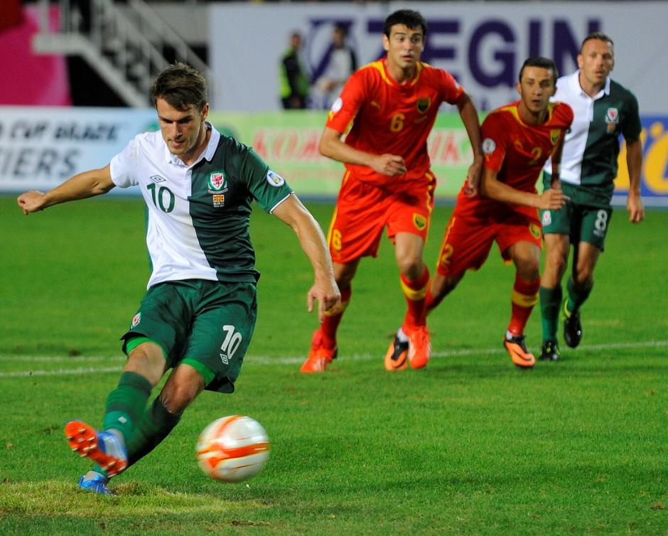 Ramsey Makedonija Wales Skopje kvalifikacije SP 2014 | Avtor: EPA