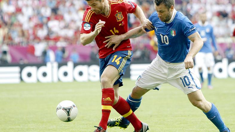 Xabi Alonso Cassano Euro 2012 Španija Italija