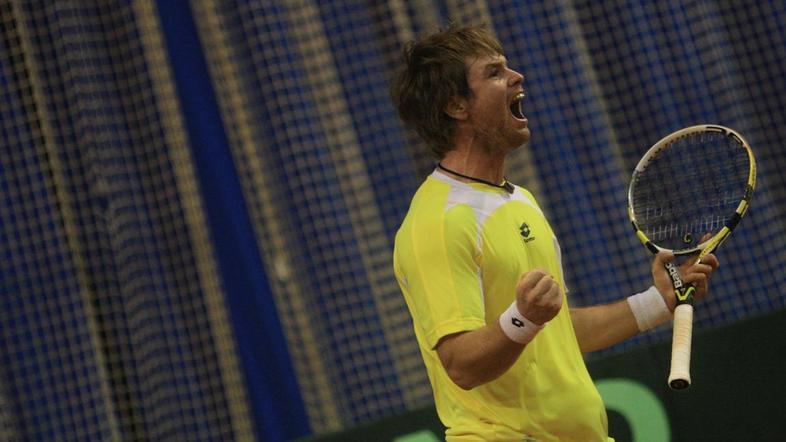 Blaž Kavčič bo proti Novaku Djokoviću napadal zmago. (Foto: Nik Rovan)