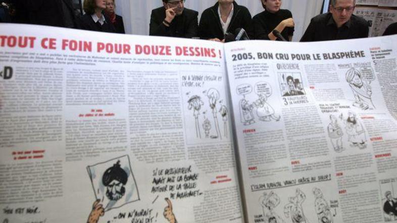 Sporne karikature Mohameda iz leta 2005 je prvi objavil časnik Jyllands Posten.