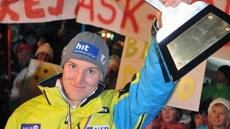 Andrej Šporn sprejem Kranjska gora drugi Kitzbühel