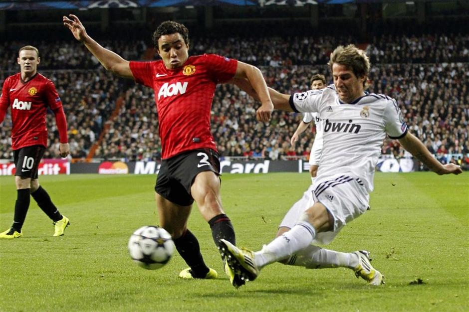 Fabio da Silva Coentrao Real Madrid Manchester United Liga prvakov osmina finala | Avtor: EPA