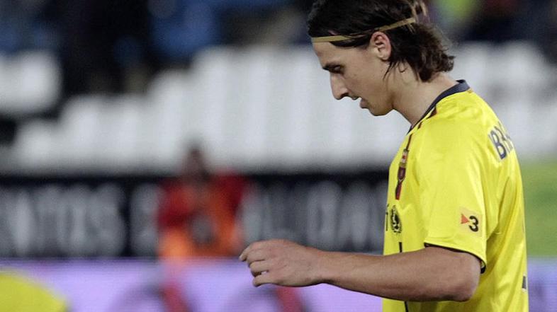 Zlatan Ibrahimović je proti Almeriji prejel rdeči karton. (Foto: Reuters)