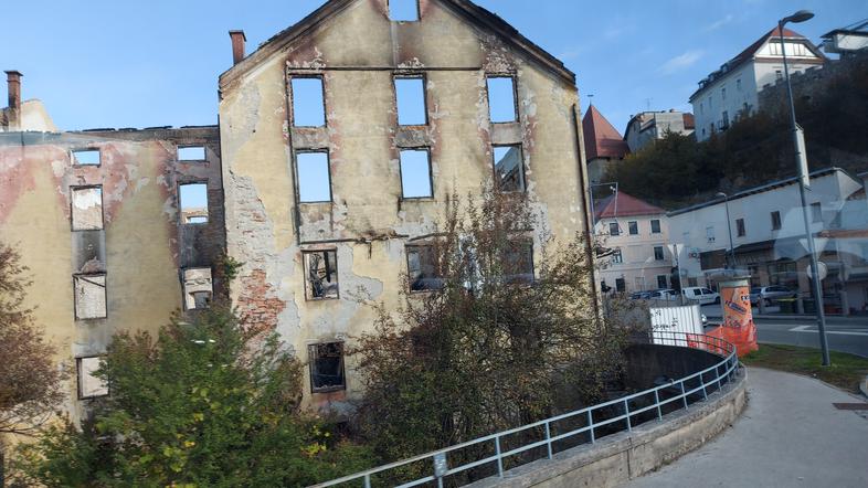 Majdičev mlin, Kranj, po požaru,