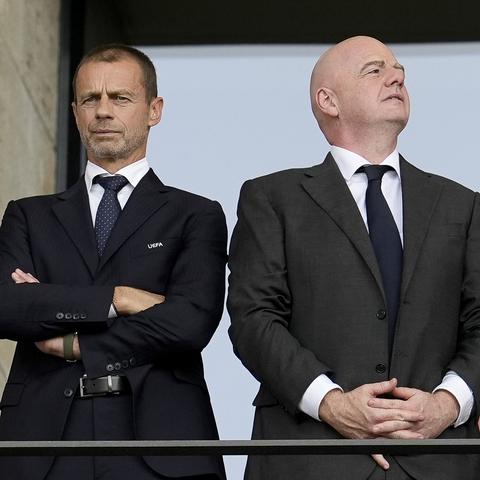 Aleksander Čeferin in Gianni Infantino