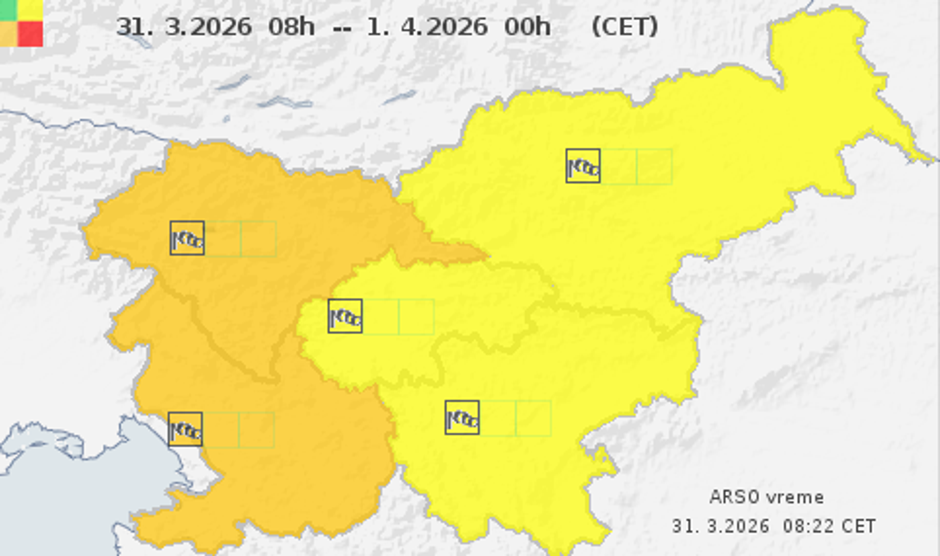 arso opozorilo veter | Avtor: Arso