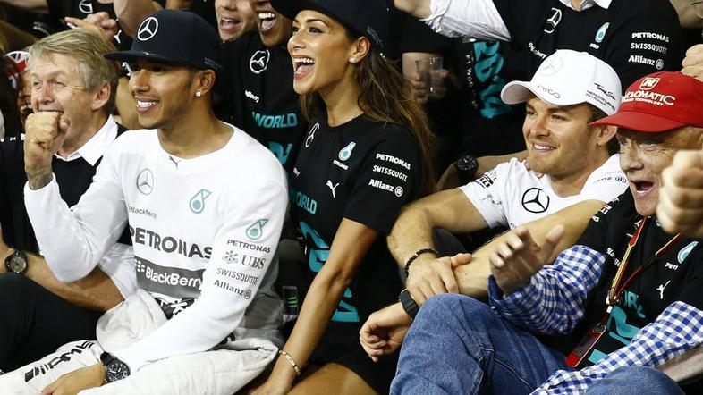 Lewis Hamilton Nicole Scherzinger Nico Rosberg VN Abu Dabija