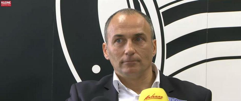 Milanič Sturm trener Gradec novinarska konferenca | Avtor: Kleine Zeitung/Ustream