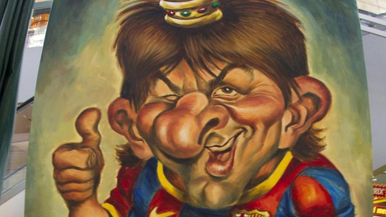 messi, karikatura