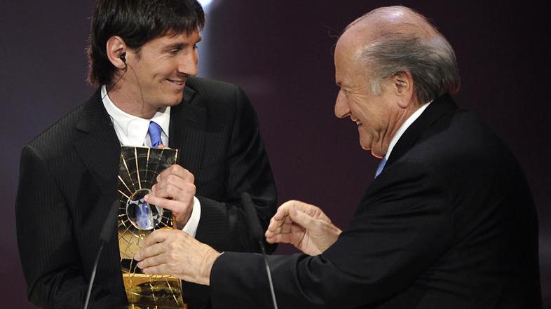 Fifa nogometaš leta Lionel Messi Sepp Blatter