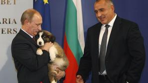 Srečanje med Putinom in Borisovom novembra lani. Za medije je bilo naslikano izj