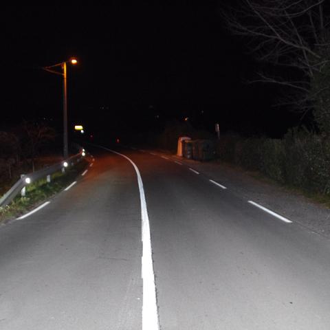 kraj prometne nesreče v Goriških Brdih