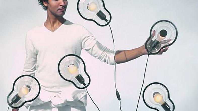 Sticky lamp na steklu ...