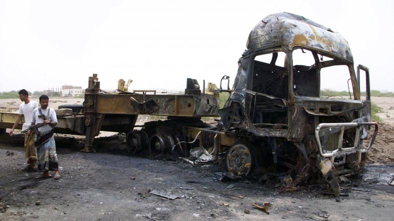 Eksplozija bombe v Jemnu.