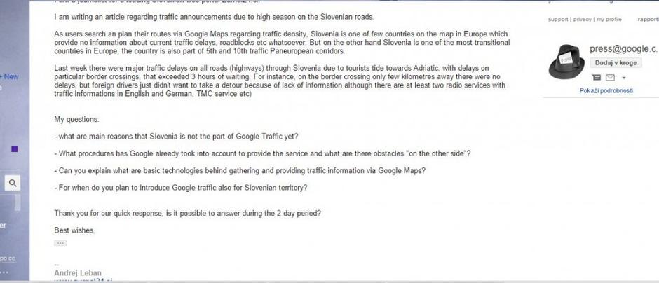 Google mail | Avtor: zurnal24.si