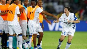 Javier Zanetti Maicon gol zadetek slavje veselje proslavljanje proslava