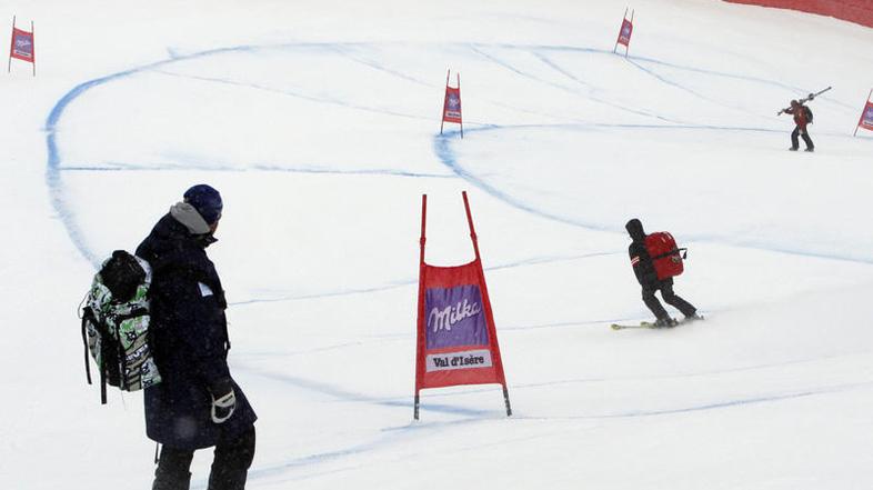 Vremenske razmere enostavno niso dovoljevale izvedbe smuka v Val d'Iseru. (Foto:
