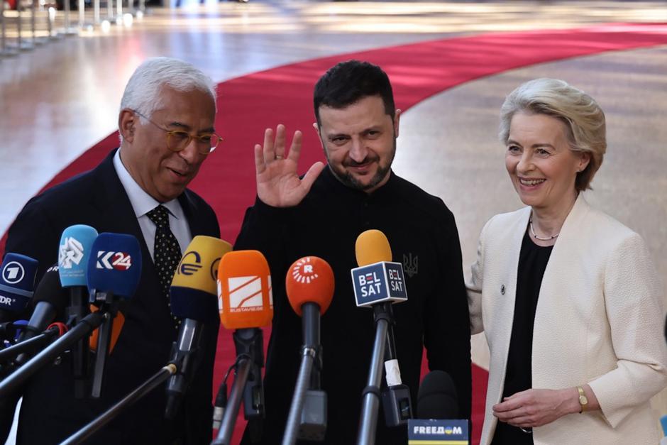 Antonio Costa Volodimir Zelenski Ursula von der Leyen | Avtor: Epa
