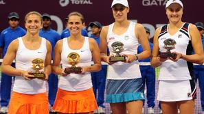 Srebotnik Petrova Errani Vinci dvojice finale WTA Doha Katar