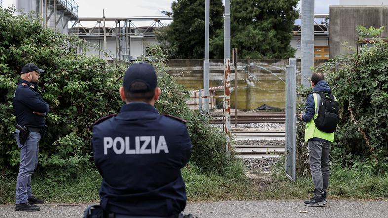 prizorišče nesreče na železniških tirih v Bologni