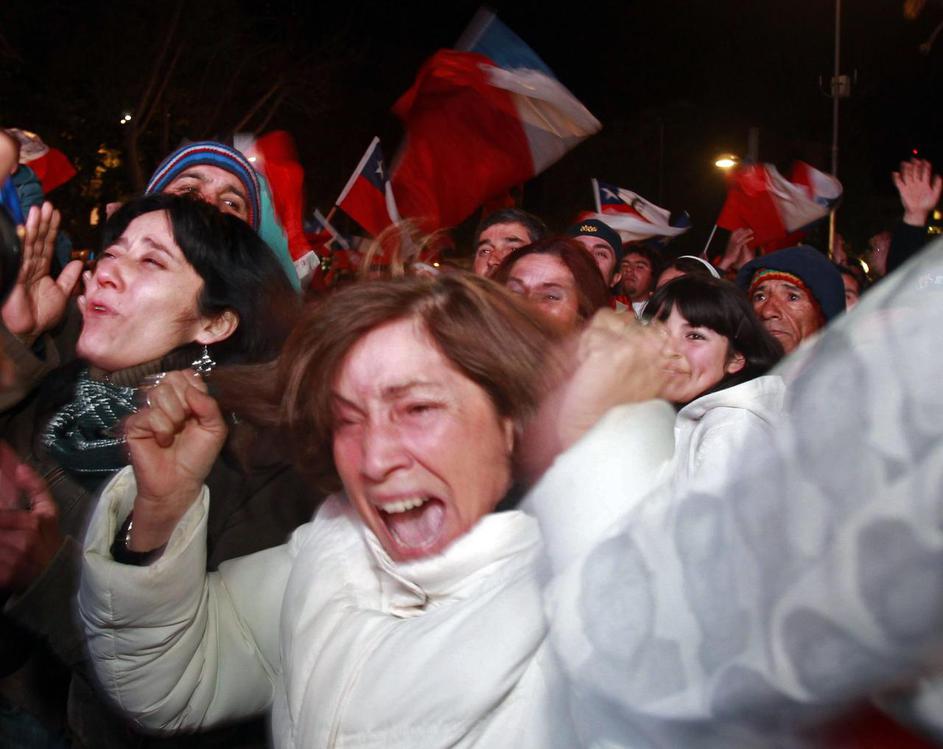 Čile, rudarji, reševanje, svojci