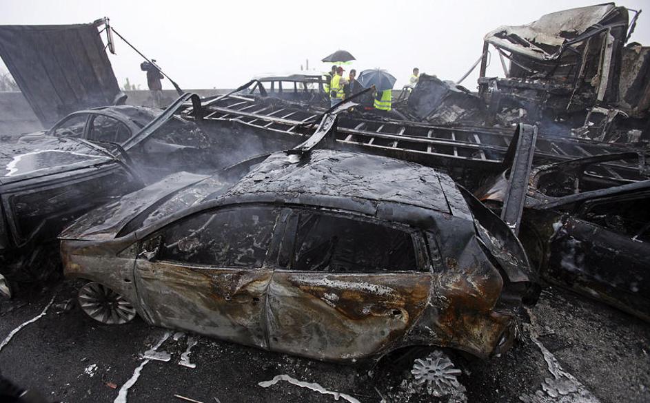 prometna nesreča, verižno trčenje, Portugalska