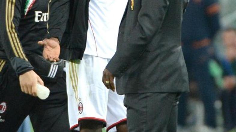 Mario Balotelli Clarence Seedorf Roma Milan menjava Olimpico