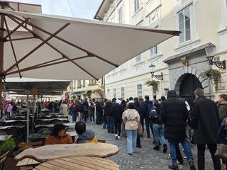 gneča ljubljana volitve srbija