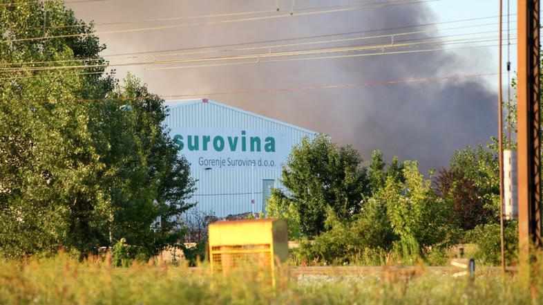 Maribor požar zvečer 