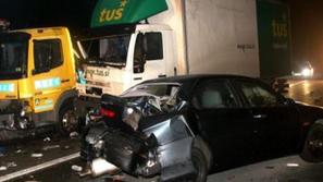 Nesreča na štajerski avtocesti, 17. januar 2009. (Foto: Osebni arhiv)