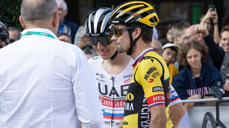 Primož Roglič in Tadej Pogačar