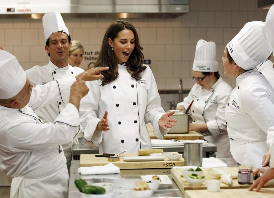 Kate Middleton in princ William med kuharji