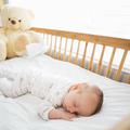 Otrok, dojenček, spanje, soba, postelja