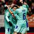 Pedro Rodriguez Lionel Messi Xavi Hernandez David Villa gol zadetek veselje pros