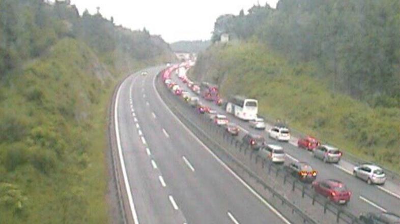 A1/E61/E70, Ljubljana - Koper, nadvoz Štampetov most, pogled proti Ljubljani