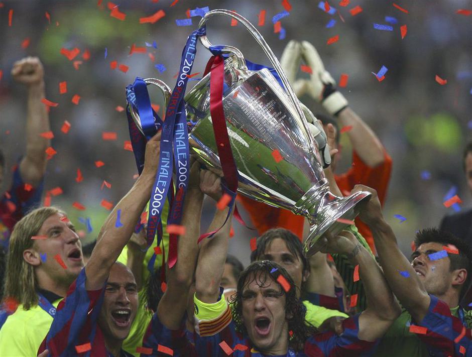 Maxi Lopez Puyol Larsson Valdes Barcelona Arsenal Liga prvakov finale Pariz | Avtor: EPA