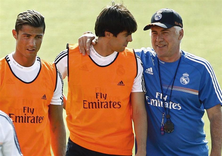 Ancelotti Ronaldo Kaka Real Madrid priprave Valdebebas trening