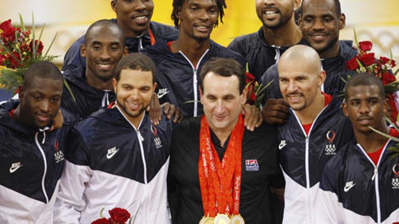 "Mr. K" oziroma Mike Krzyzewski z igralci, ki so ZDA vrnili na košarkarski vrh s