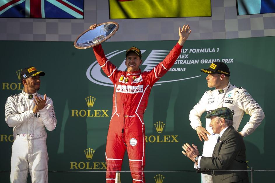 Hamilton Vettel Bottas VN Avstralije F1