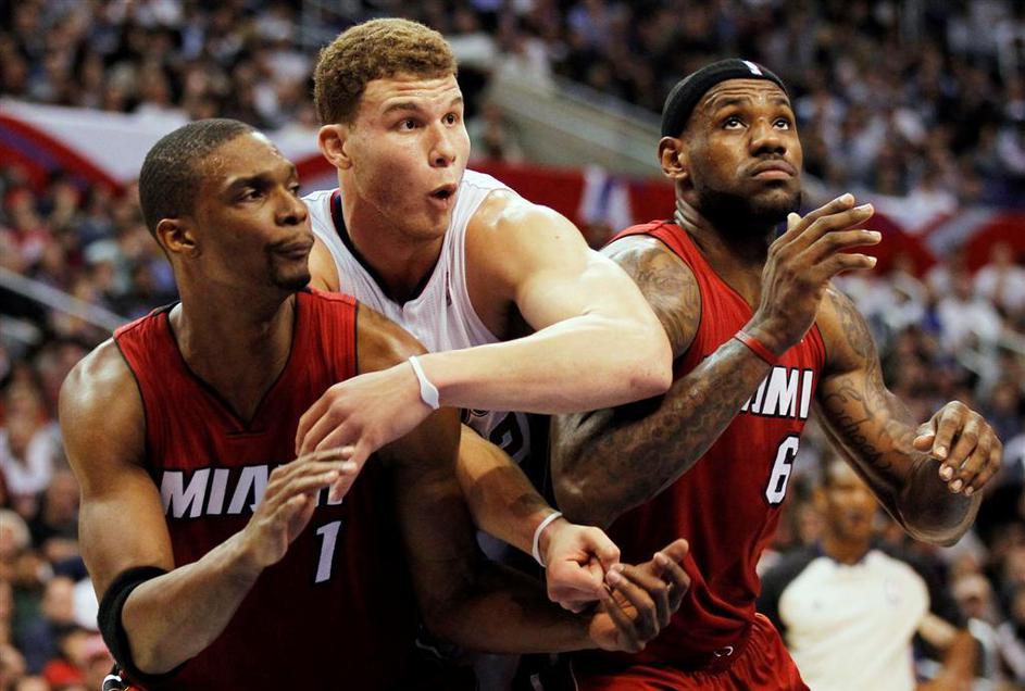 Blake Griffin, Chirs Bosh in LeBron James