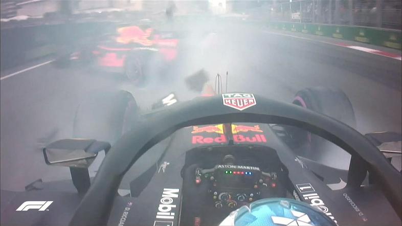 Ricciardo Verstappen Baku trk