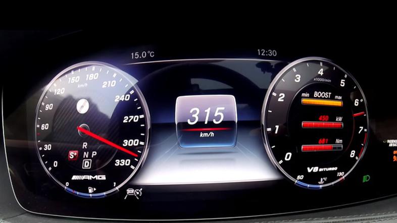 Pospeševanje mercedesa S63 AMG