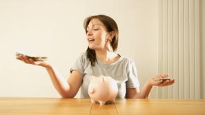 obroki, denar, varčevanje, ženska